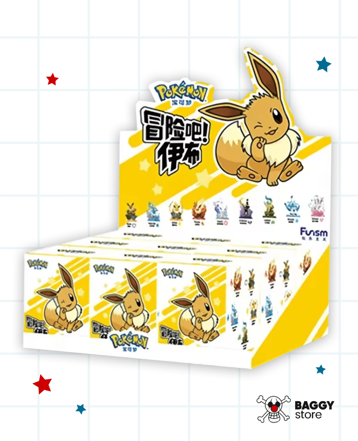 Figurine Mystère Pokémon de Évoli et ses Évolutions